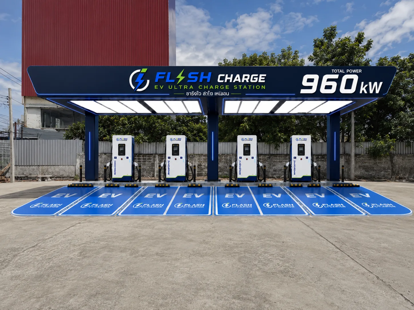 FLASH CHARGE — EV ULTRA CHARGE STATION · 960 kW