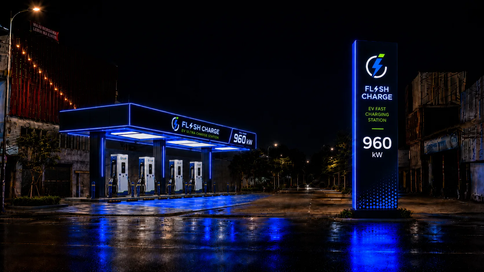 FLASH CHARGE — EV ULTRA CHARGE STATION · 960 kW